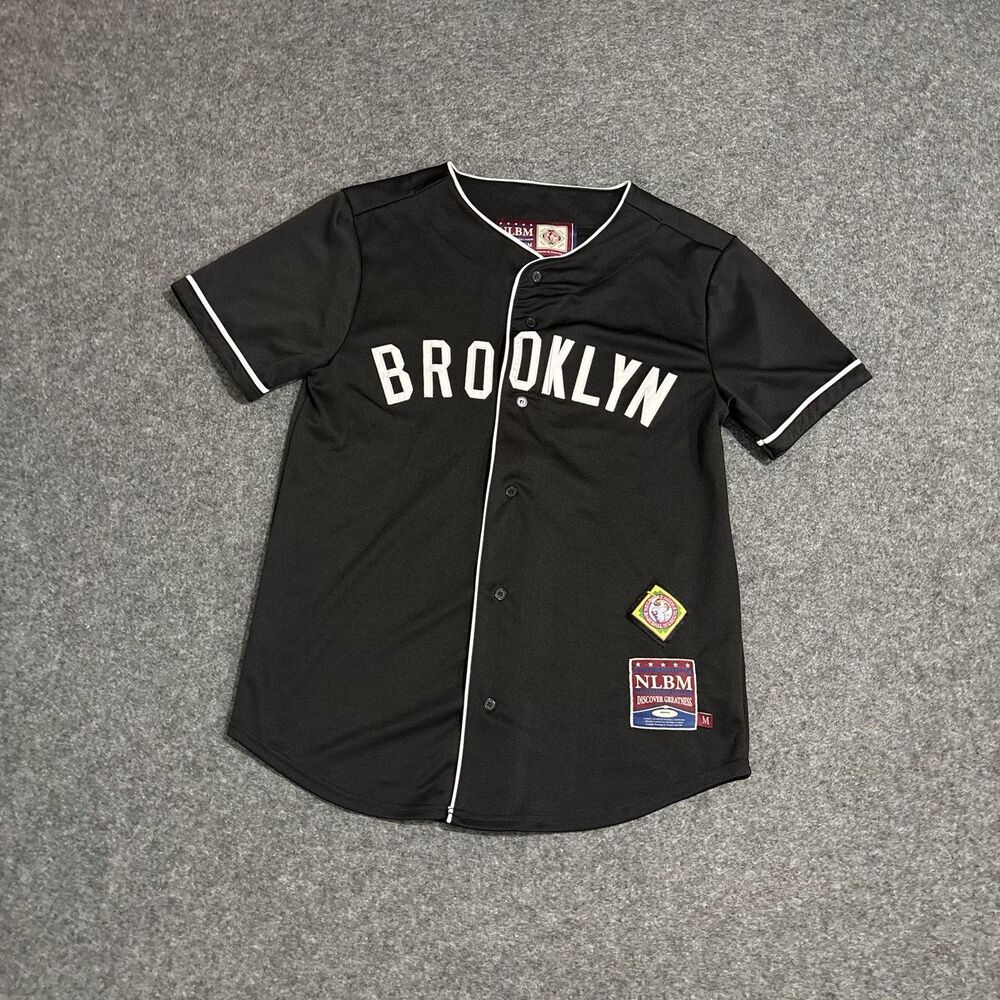 Brooklyn Negro Leagues Baseball Jersey Adult Size Medium Black